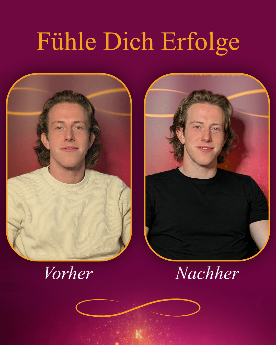 Aaron Schiele – vorher und nachher